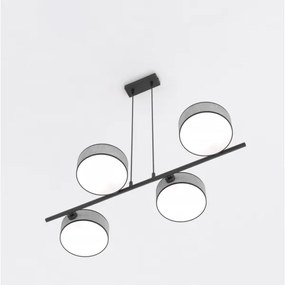 Závesný luster na lanku DRUMZ 4xE14/10W/230V sivý