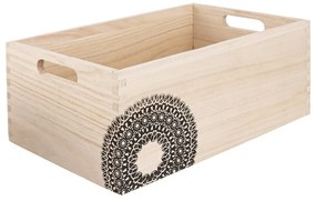 Dekoratívny drevený úložný box Mandala - Orion