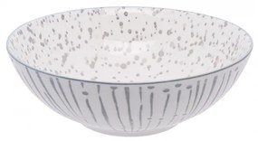 Lunasol - Miska na cereálie biela / svetlo-sivá 17,8 cm - Basic (490833)