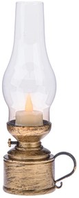 Plastová lucerna s LED svíčkou Elegance 24,5 cm ,bronzová