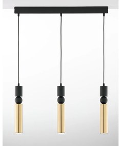 Jupiter 2007 - Luster na lanku ALAS 3xGU10/10W/230V zlatá/čierna