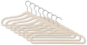 Extra úzke vešiaky na šaty, 8 ks, béžové