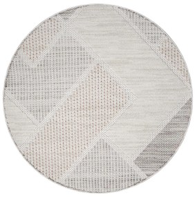 Dekorstudio Moderný okrúhly koberec LINDO 8877 - oranžový Priemer koberca: 200cm