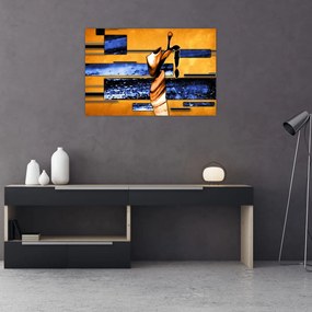 Obraz abstraktné maľby (90x60 cm)