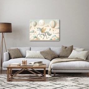 Obraz - Šťastný jednorožec (70x50 cm)