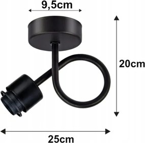 BERGE LOFT LED nástenné stropné svietidlo 1xE27 priehľadná sklenená guľa