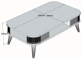 Konferenčný stolík Eylul White
