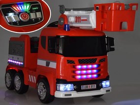 JOKOMISIADA Hasičské auto na batérie s vodným delom a húpacím mechanizmom PA0316