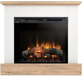 Elektrický krb Jukon 28 biely/dub