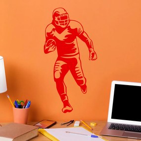 Veselá Stena Samolepka Americký futbalista Farba: červená, Veľkosť: 60 x 30 cm