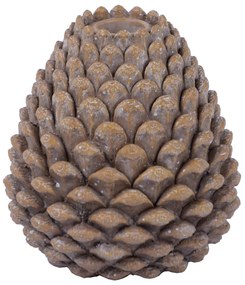 Hnedý svietnik v tvare šišky Ego Dekor, výška 12 cm