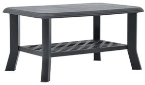 vidaXL Konferenčný stolík, antracitový 90x60x46 cm, plast-