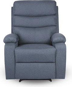 Relaxačné polohovacie TV kreslo VELORA — látka, tmavosivá, nosnosť 130 kg