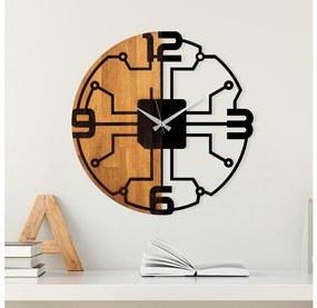 Nástenné hodiny pr. 56 cm 1xAA drevo/kov