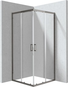 Deante Štvorcový sprchovací kút Funkia 90x90 cm - KYC D099P, titán - bez vaničky