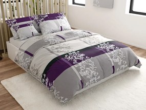 Bavlnené obliečky DELUXE fialové Rozmer obliečky: 2 ks 70 x 90 cm | 200 x 220 cm