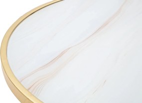 Odkladací stolík Glam 50 cm zlatý/mramor