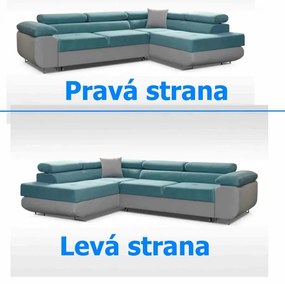 Rohová sedacia súprava DOLI, Ľavá, sivá (alfa 17/19)