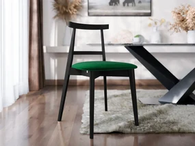 Čalúnená jedálenská stolička KT71, Dostupné poťahy: Magic Velvet 2225, Farby: czarny