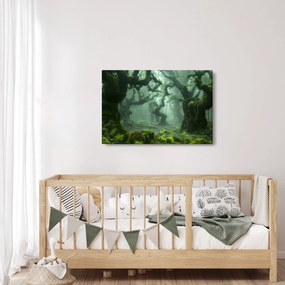 Obraz - Les prerastený machom (90x60 cm)