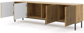 TV skrinka/stolík F 4D 200 Rowanna (dub artisan + zlatá). Akcia -20%. Vlastná spoľahlivá doprava až k Vám domov. 1125067
