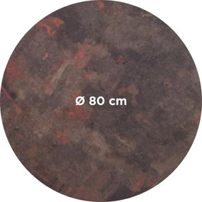 COMPACT 12 METALIC OXID - STOLOVÁ DOSKA Ø80 cm