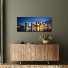 Obraz nočného mesta (120x50 cm)