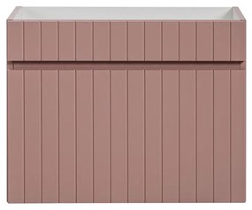 Koupelnová sestava Iconic 60 cm s umyvadlem, skříňkami a zrcadlem růžová/bílá