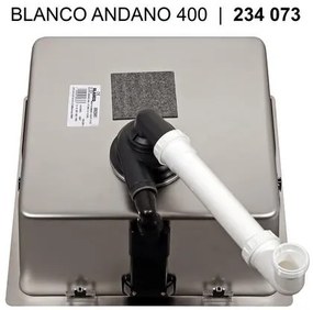 Nerezový drez Blanco ANDANO 400 IF nerez hodvábny lesk