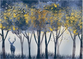 Obraz jeleňa v lese (70x50 cm)