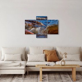 Detailný obraz - voda medzi kameňmi (90x60 cm)