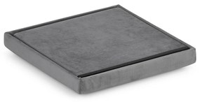 Skladací puf M - 30x30x30cm zamatovo sivý 9401 80 00 00