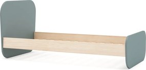 Sivozelená detská posteľ v dekore borovice s roštom 90x190 cm Esteban – Marckeric