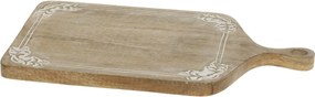 Drevená doštička z mangového dreva s rezbami Tapas Tours - 46*25*2 cm