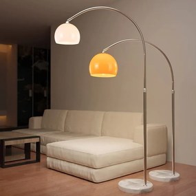 Jago stojacia oblúková lampa oranžová, 130 - 180 cm