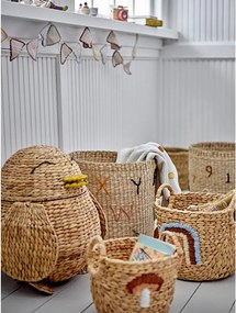 Detské koše na hračky v súprave 2 ks z vodného hyacintu v prírodnej farbe ø 32x32 cm Agnes – Bloomingville Mini
