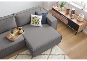 Sivá variabilná rozkladacia rohová pohovka Nihad – Bobochic Paris