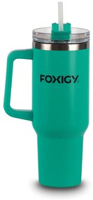 Foxigy Termohrnček do auta so slamkou 1200 ml Azure Blue