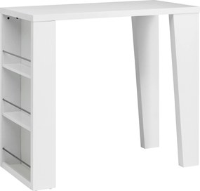 XXXLutz BAROVÝ STÔL, biela s vysokým leskom, 120/107/60 cm - Online Only jedálne - 002858002701