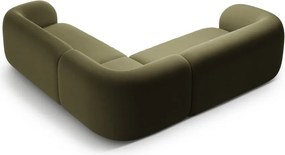 Zelená zamatová rohová pohovka Kate – Micadoni