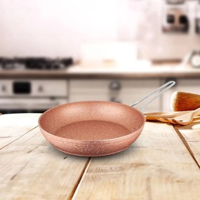 Ružová hliníková panvica Güral Porselen Classic, ø 26 cm