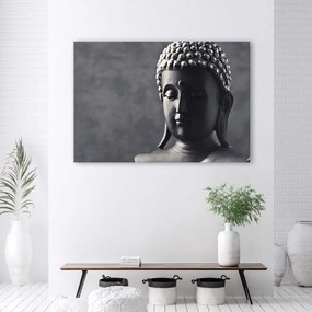 Obraz na plátně Buddha Šedé pozadí - 120x80 cm