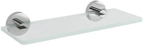 Sapho Sapho, X-ROUND sklenená polica 200mm, chróm/čiré sklo, XR009-12