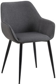 Jedálenská stolička látka Vessa - tmavošedá