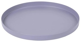 Broste Kovový podnos Donna Lavender Grey Ø 22 cm