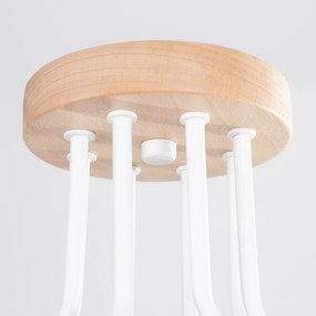 Stropné svietidlo Timbo 8, drevené telo svietidla, w