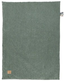 Zelená menčestrová detská deka 100x77 cm – Meowbaby