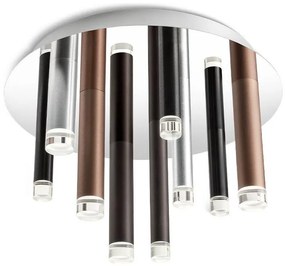 Redo 01-2042 - LED Stropné svietidlo MADISON 9xLED/4W/230V lesklý chróm/čierna/meď