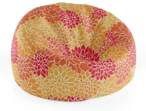Sablio Sedací vak Cocoon Barevné květiny - 115 x 75 cm x 45 cm