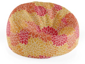 Sablio Sedací vak Cocoon Farebné kvetiny - 115 x 75 cm x 45 cm